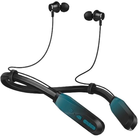 Lecefty Neckband Bluetooth Headphones, 200H Extra Long Playtime Wireless Stereo Neckband Earbuds with Microphone, Waterproof Balanced Armature Drivers in Ear Headset for Sports/Workout (Cyan Green)